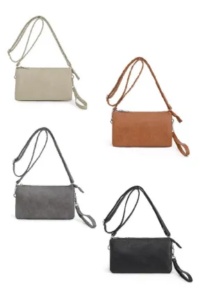 3 in 1 Vegan Leather Crossbody Clutch