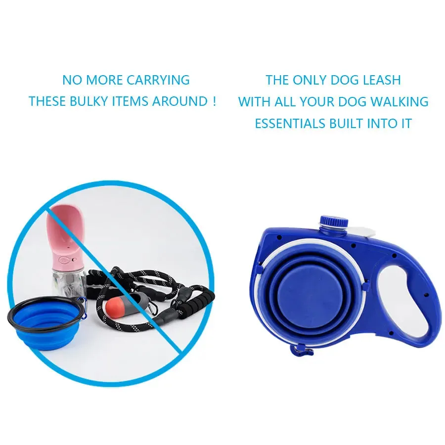 4-In-1 Durable Dog Leash Retractable Nylon