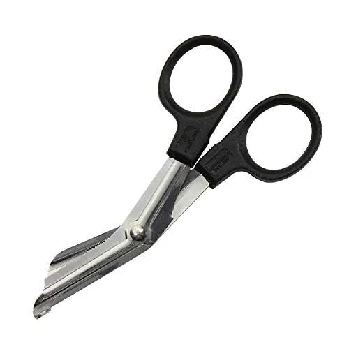 4.75" Stainless Steel Bandage Shears Black Handle - W-90520