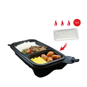 60 Pack Portable Heated Lunch Containers 26cm   Heating Bag