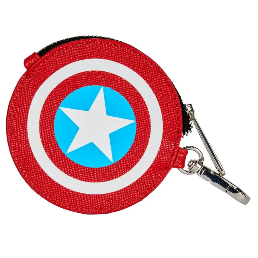 6" Marvel - Avengers Floral Tattoo with Coin Bag Faux Leather Crossbody Bag Loungefly