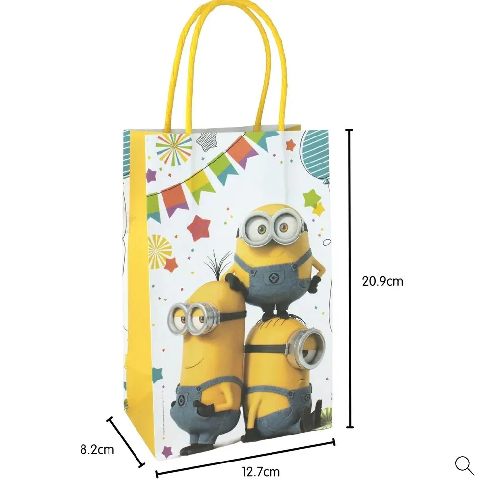 8pk Despicable Me Minion Birthday Paper Party Bags