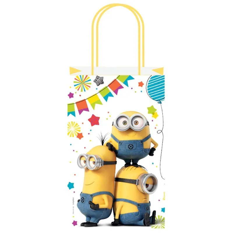 8pk Despicable Me Minion Birthday Paper Party Bags