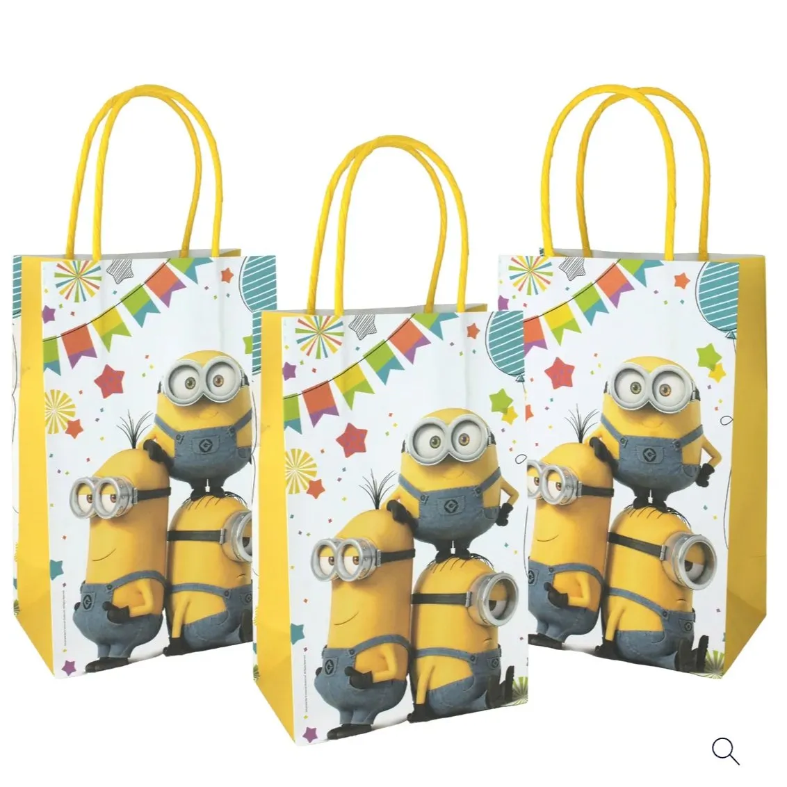 8pk Despicable Me Minion Birthday Paper Party Bags