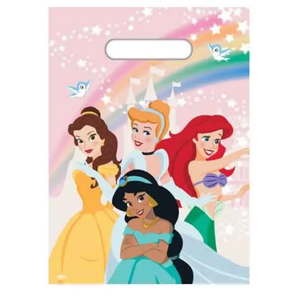 8pk Licensed Disney Princess Party Bags