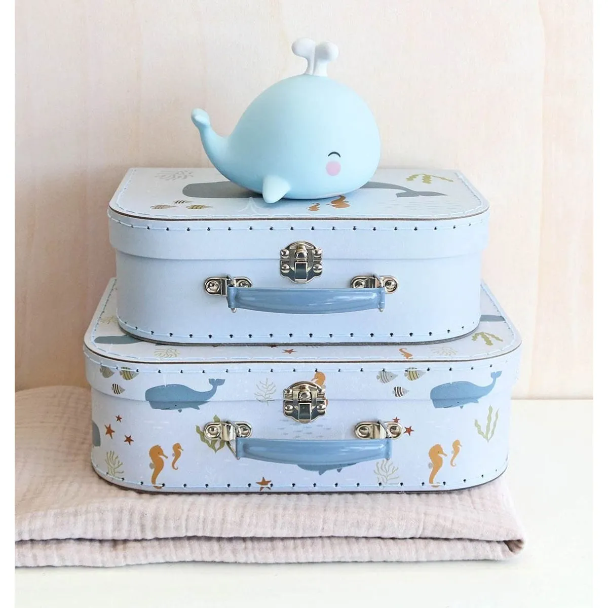 A Little Lovely Company Suitcase Set: Ocean