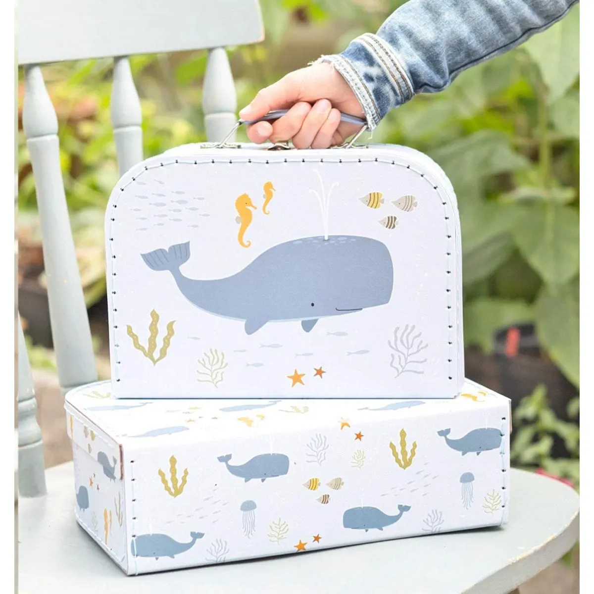 A Little Lovely Company Suitcase Set: Ocean