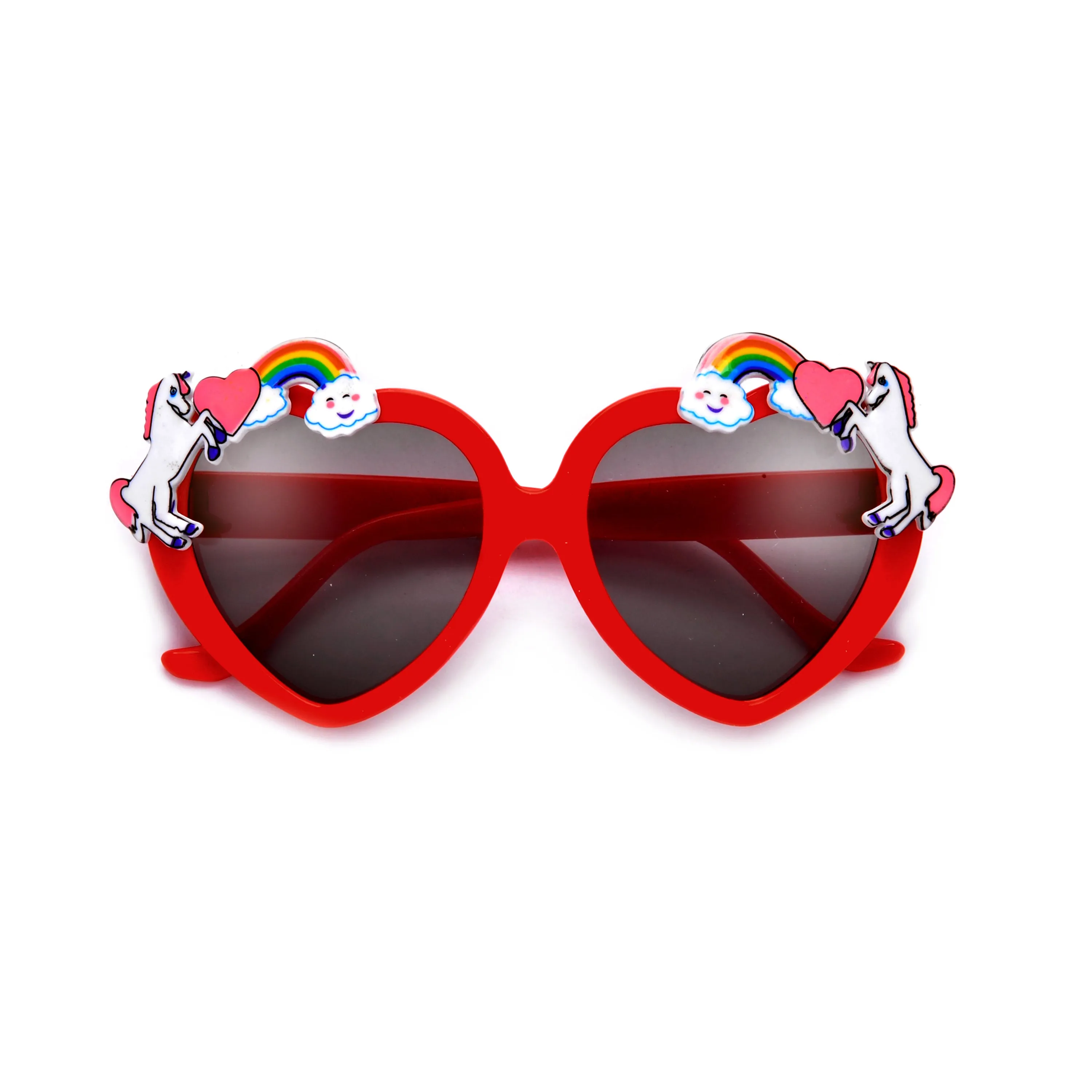 Adorable Kids Unicorn Decorated Heart Sunglasses