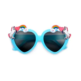 Adorable Kids Unicorn Decorated Heart Sunglasses