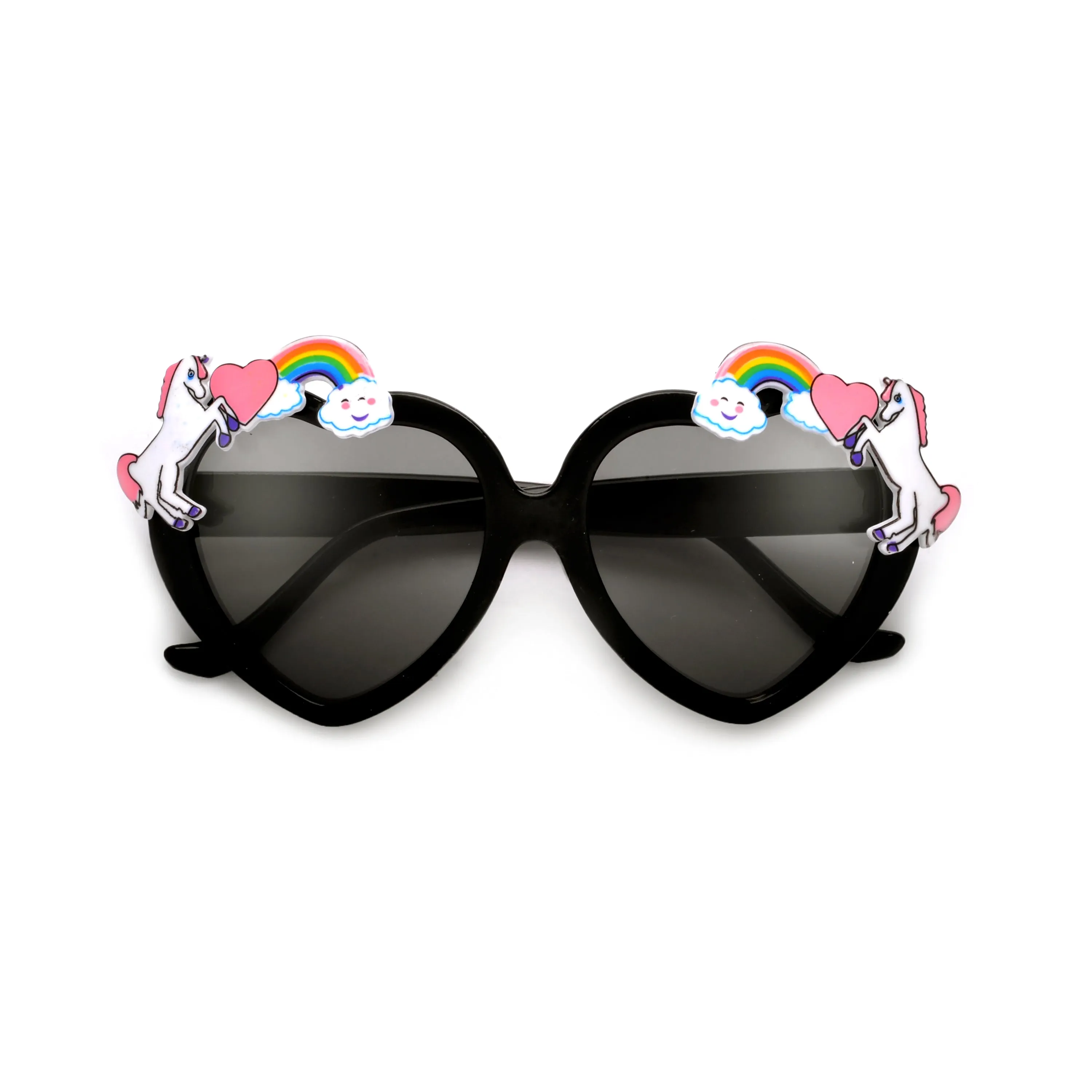 Adorable Kids Unicorn Decorated Heart Sunglasses