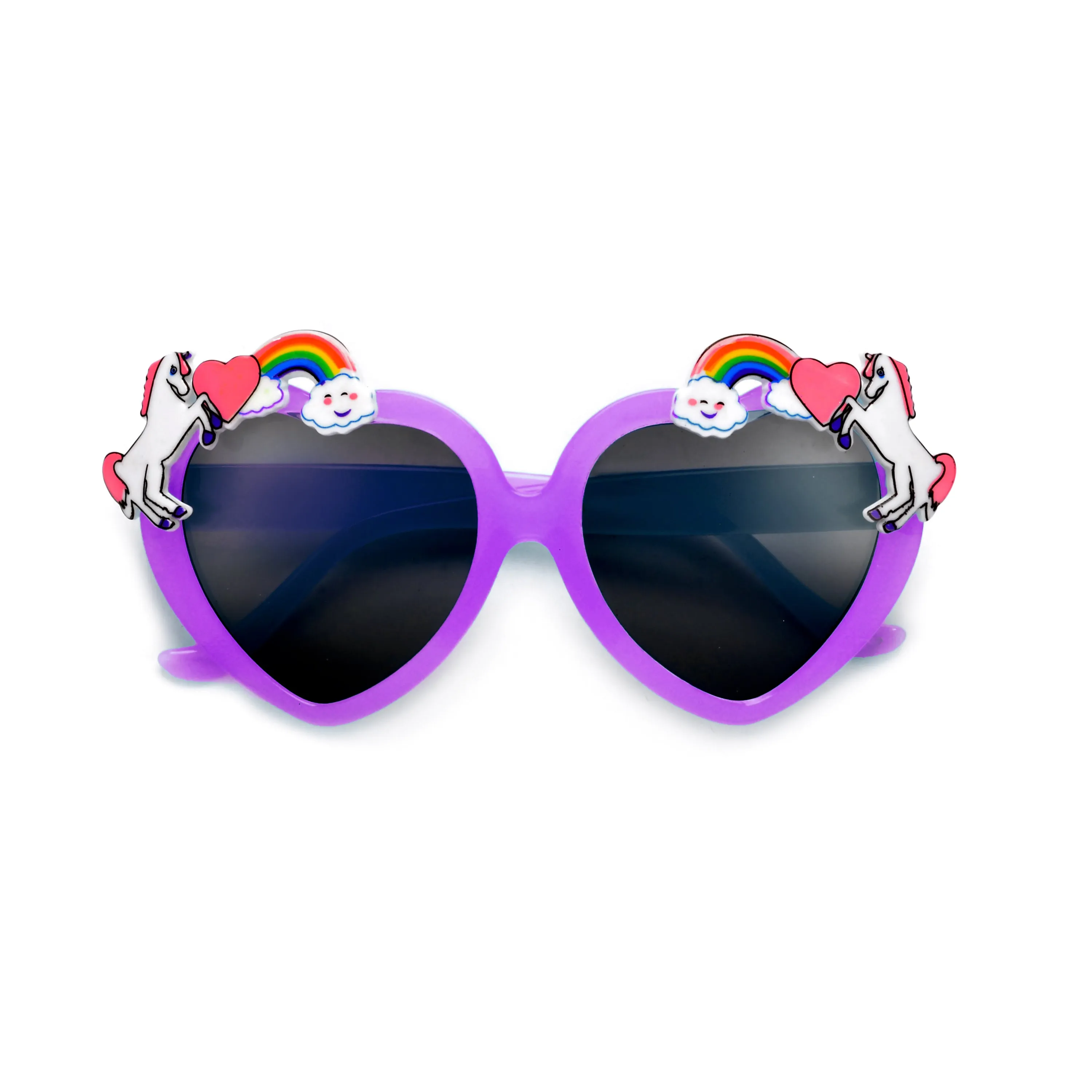 Adorable Kids Unicorn Decorated Heart Sunglasses