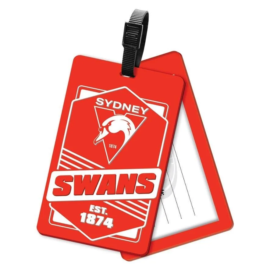 AFL Rubber Bag Tag - Sydney Swans - School Travel Work