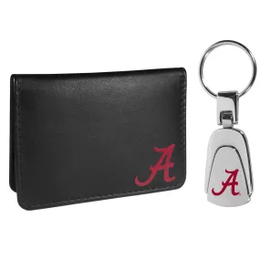 Alabama Crimson Tide Weekend Bi-fold Wallet & Steel Key Chain