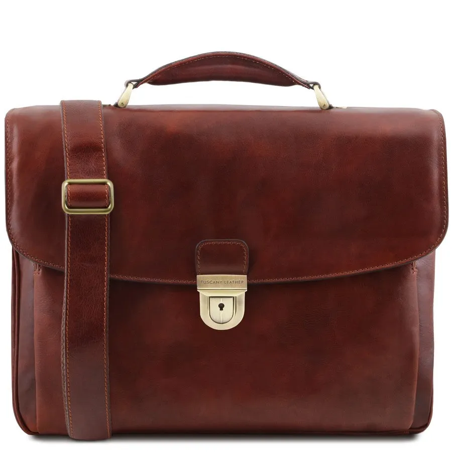 Alessandria Leather Laptop Briefcase