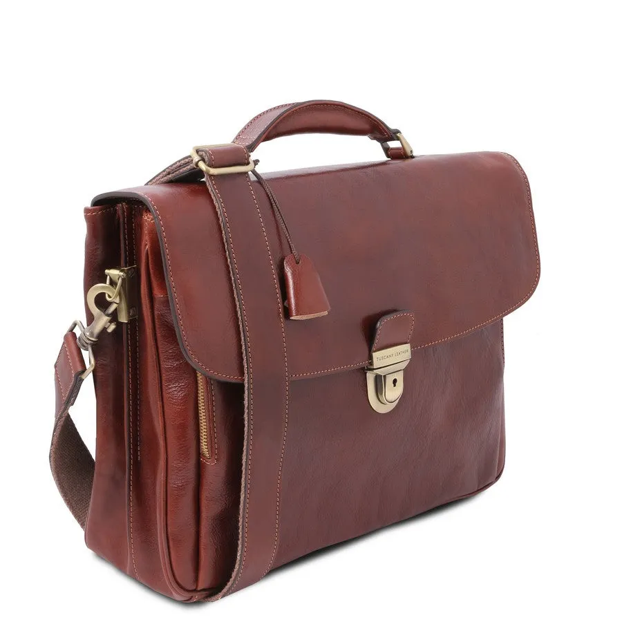 Alessandria Leather Laptop Briefcase