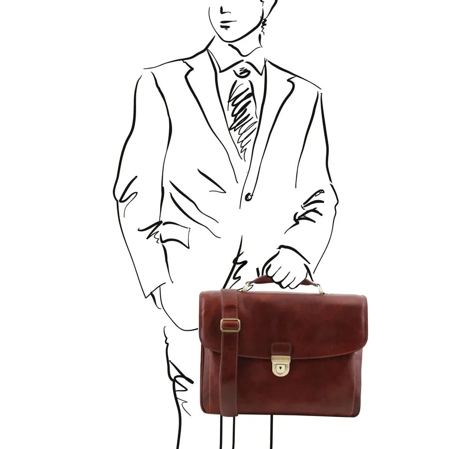 Alessandria Leather Laptop Briefcase