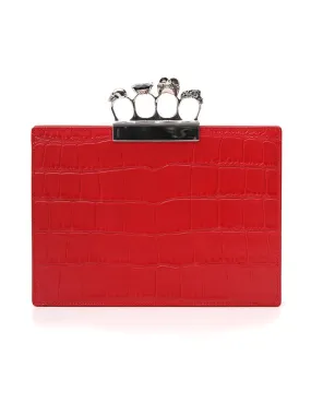 Alexander McQueen Croc Effect Clutch Bag