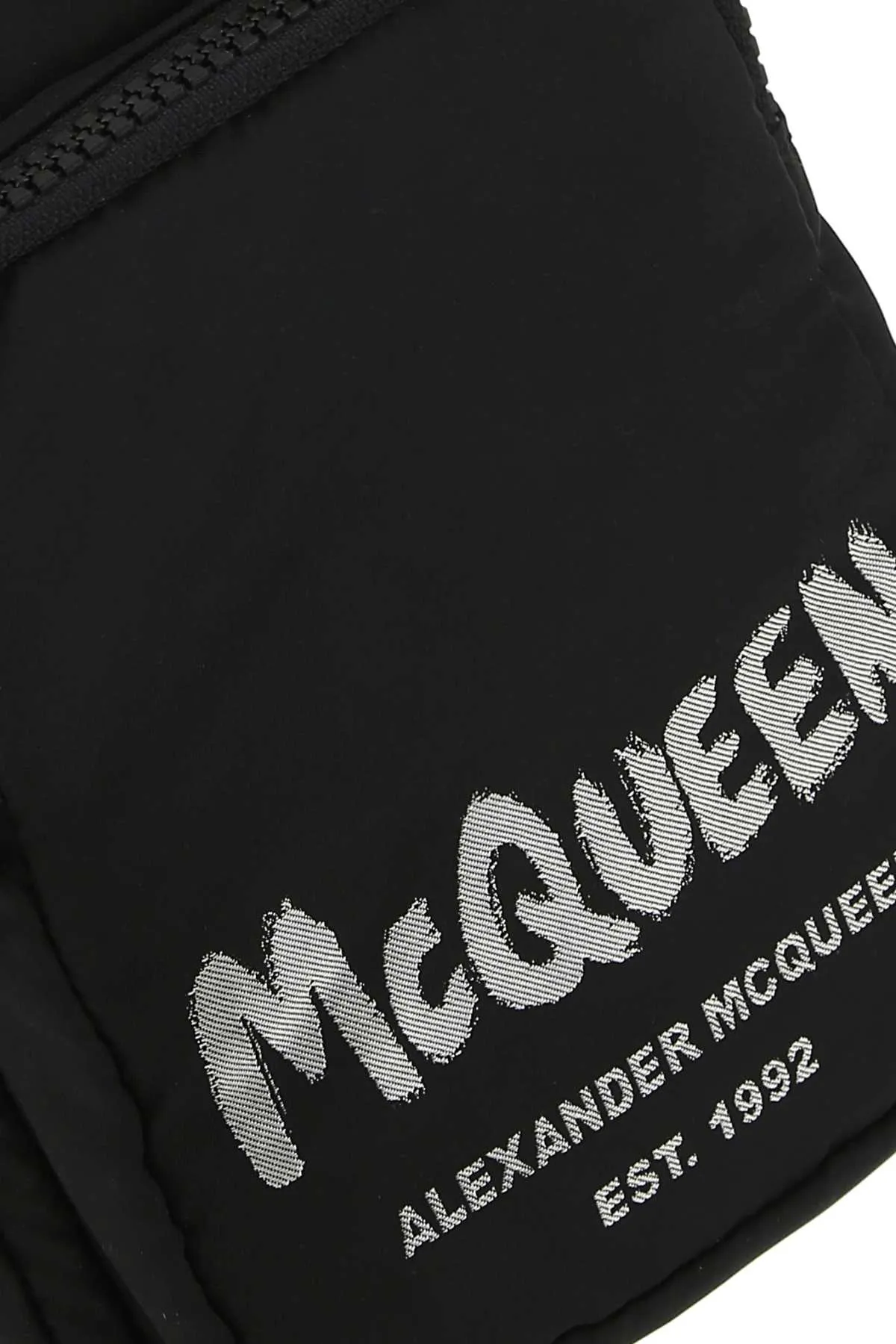 Alexander McQueen Graffiti Logo Zipped Mini Messenger Bag