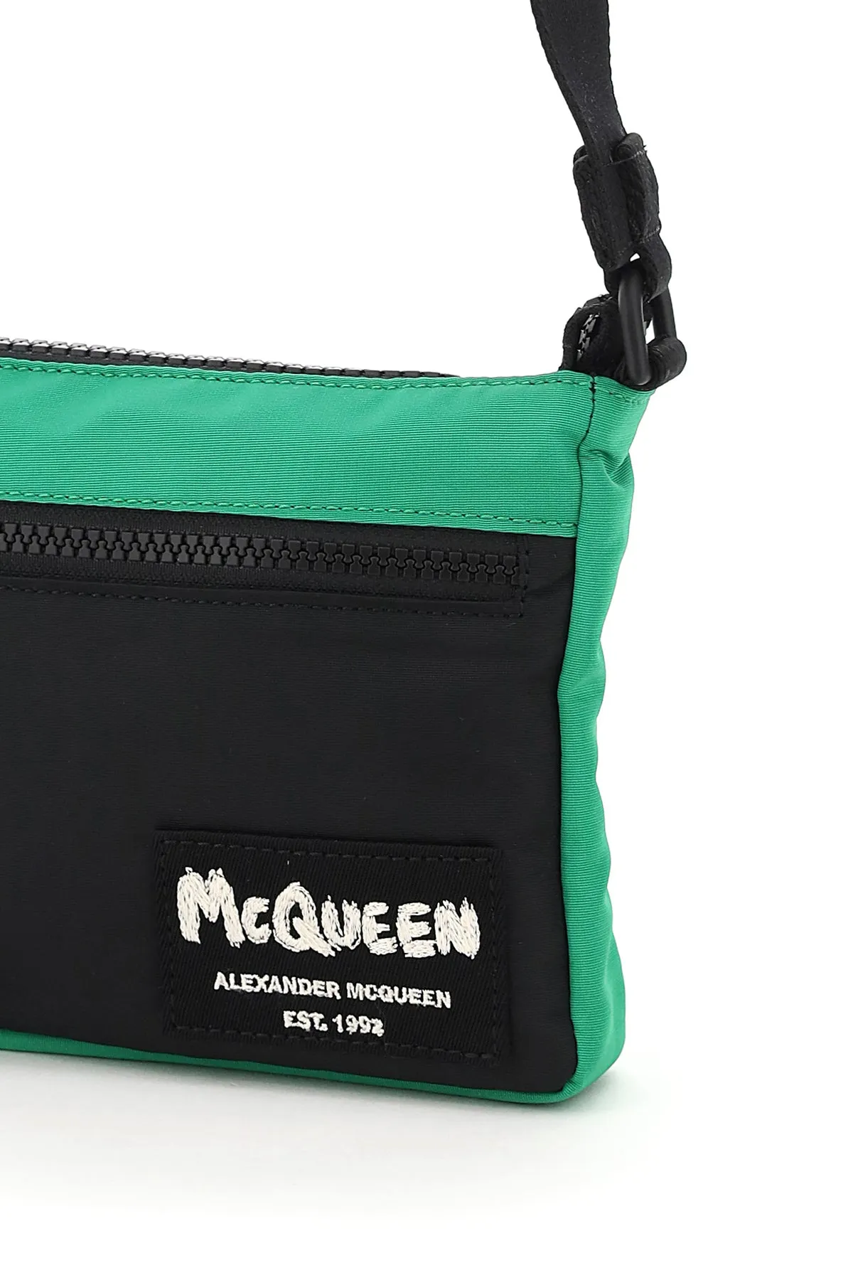 Alexander McQueen Logo Patch Two-Tone Shoulder Bag