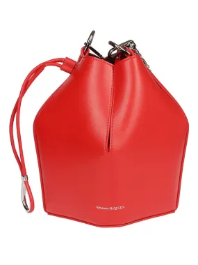 Alexander McQueen Logo Print Bucket Bag