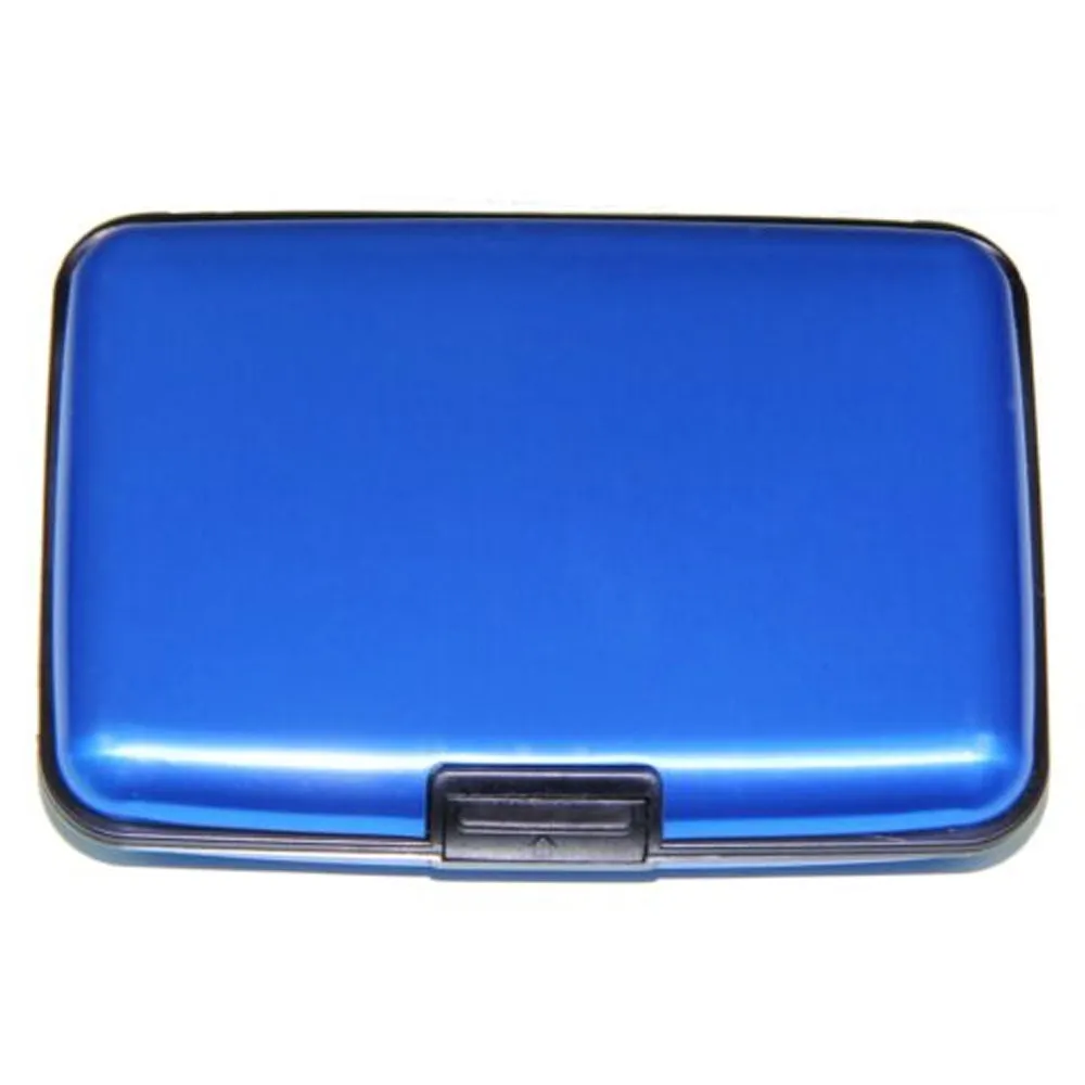 Aluminum Credit Card Wallet, Light Weight - BLUE