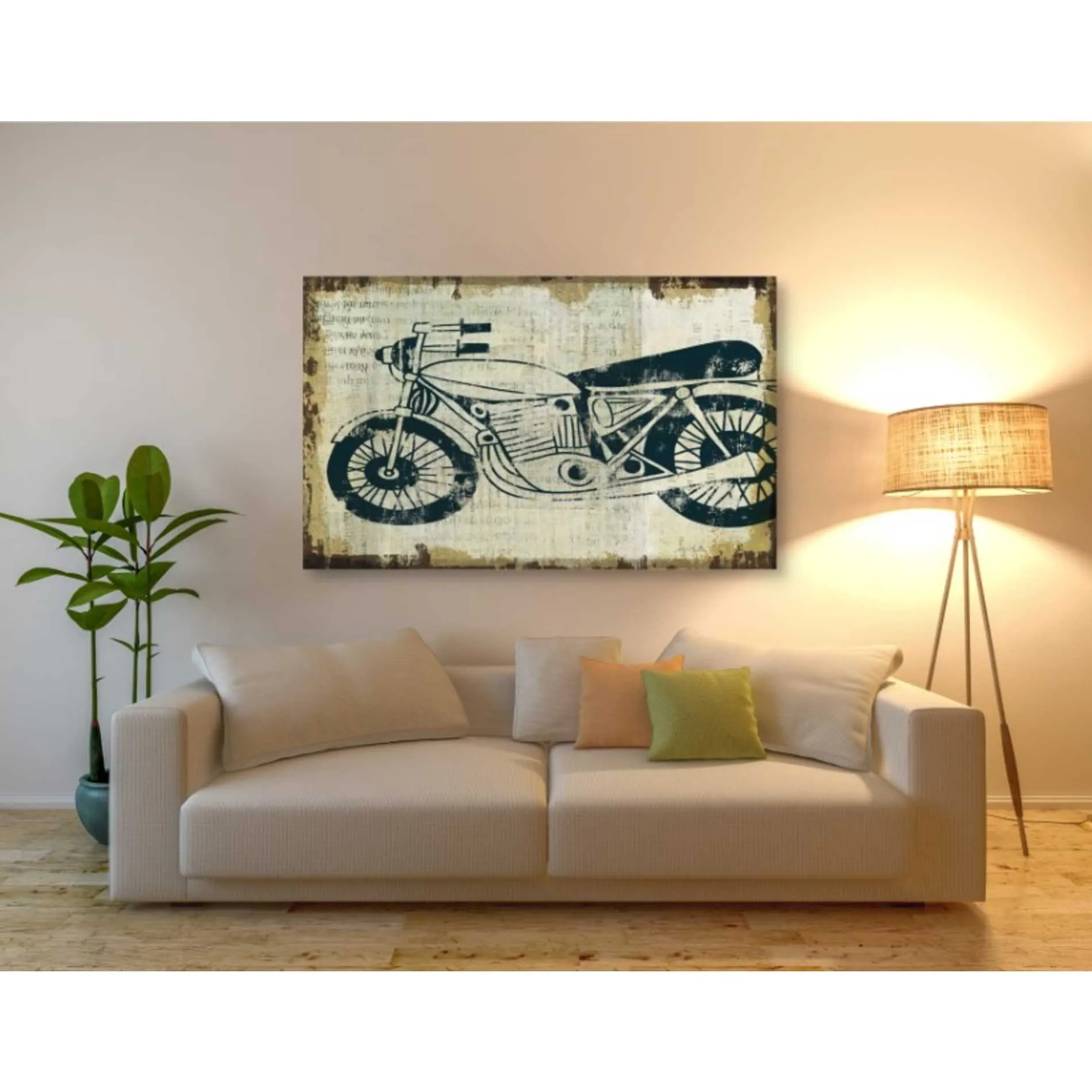 'American Pop Moto' by Michael Mullan, Canvas Wall Art