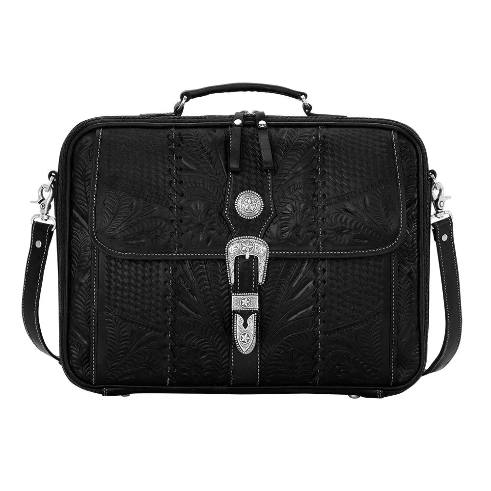 American West Handbag Travel Collection: Retro Multi-Compartment Laptop Briefcase