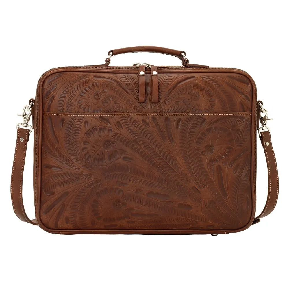 American West Handbag Travel Collection: Retro Multi-Compartment Laptop Briefcase