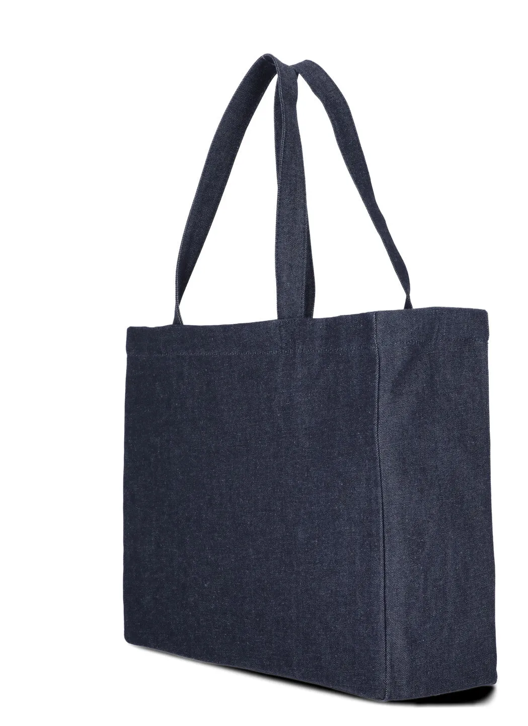 A.P.C. Logo Printed Denim Shopper Bag