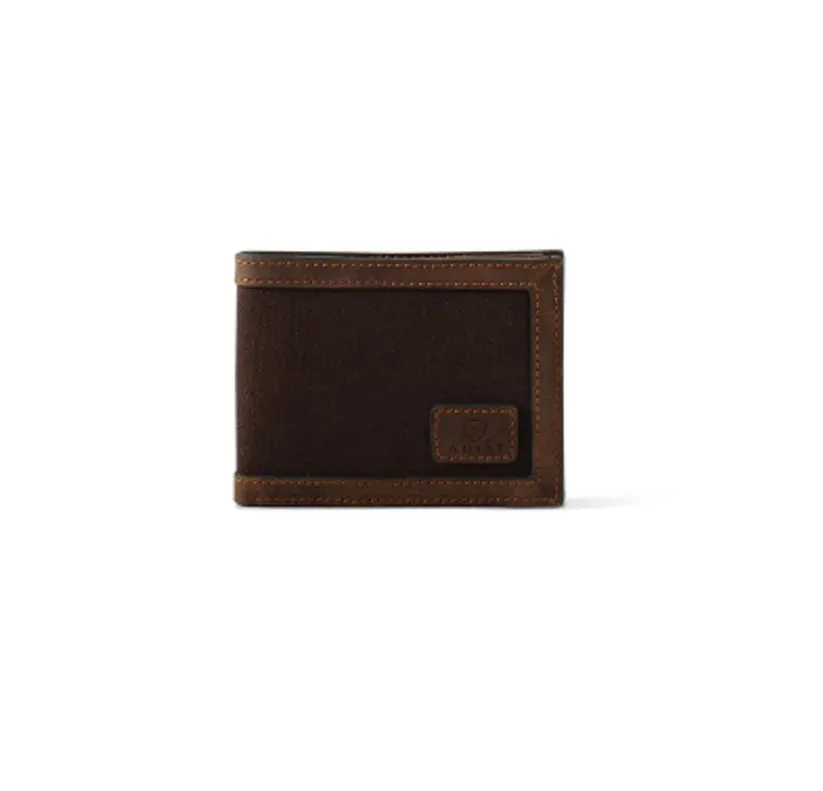 Ariat Bifold Men's Wallet Logo Brown