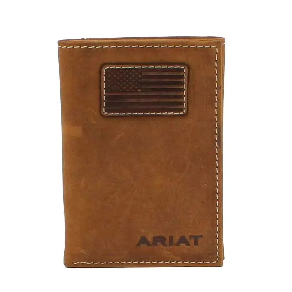 Ariat USA Flag - Men's Trifold Wallet