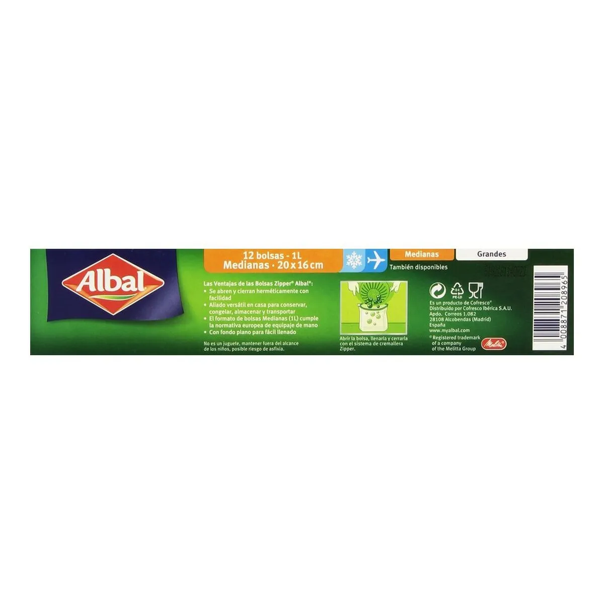 Bags Albal Multi-use 1 L 12 Units