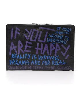 Balenciaga Bazar Graffiti Clutch Bag