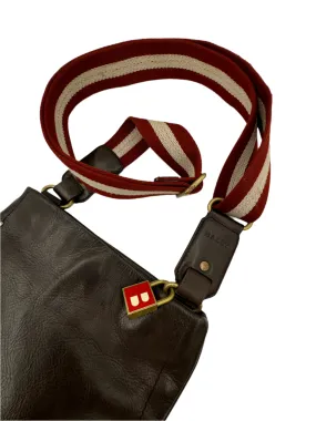 Bally, Brown Leather Crossbody Bag 1980s