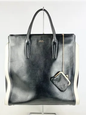 Bally Large Monochromatic Leather Tote Bag