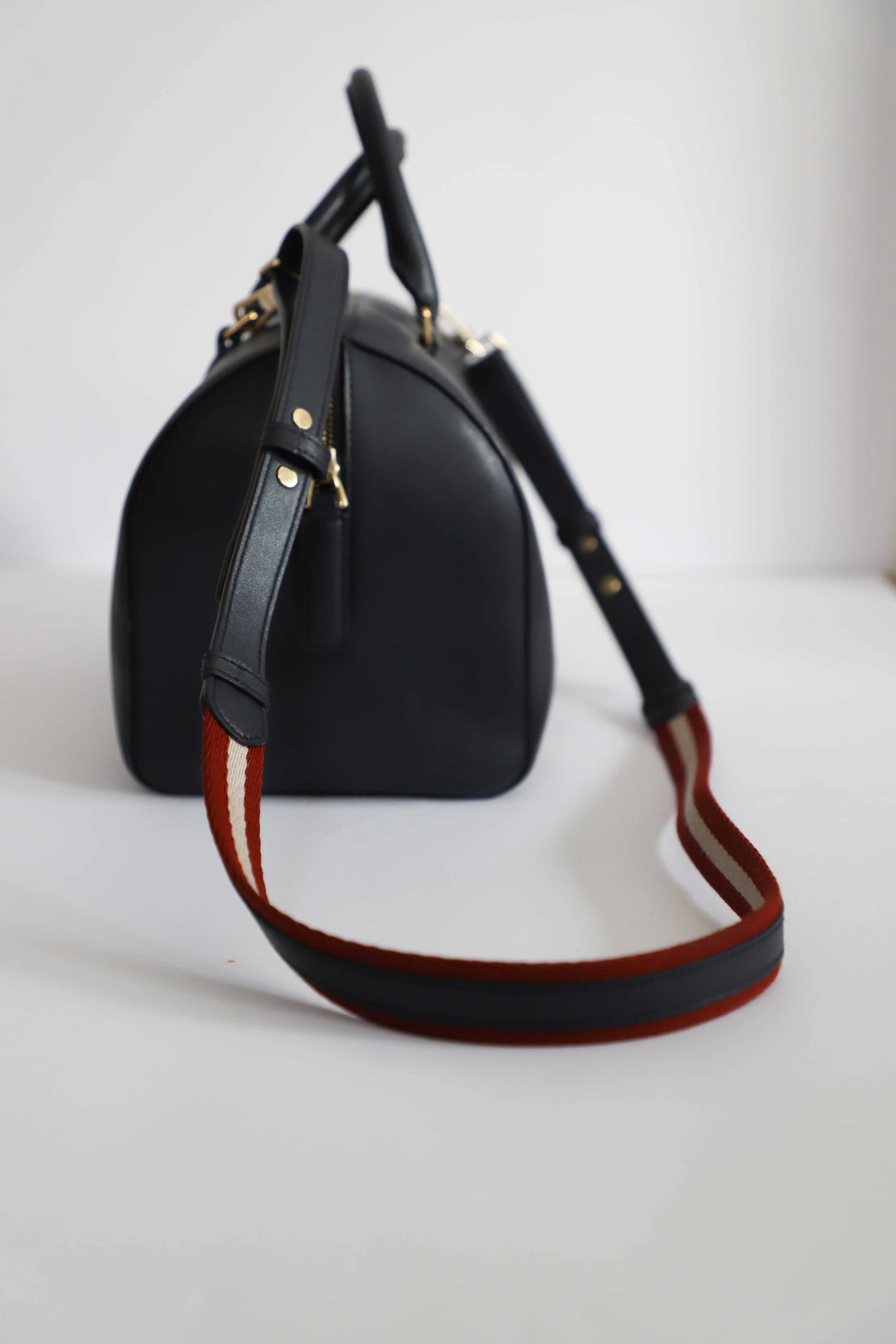 Bally Navy Shoulder Tote Bag