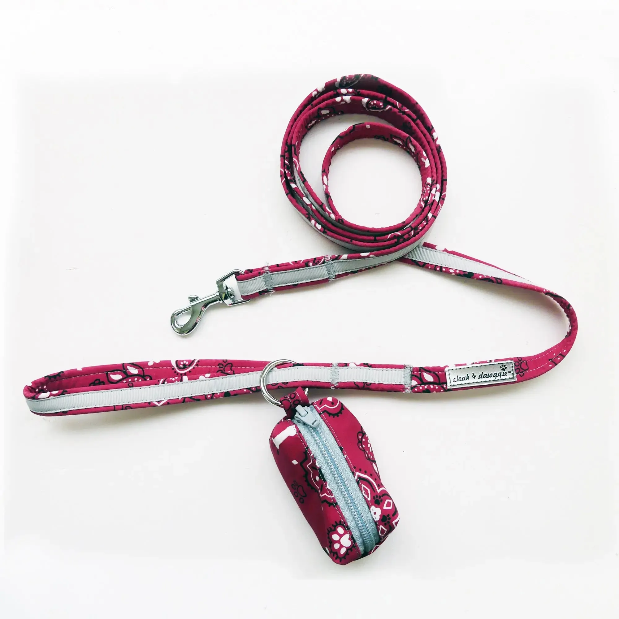 Bandana Print Poop Bag Holder Matching  Leads and Bandana Harnesses