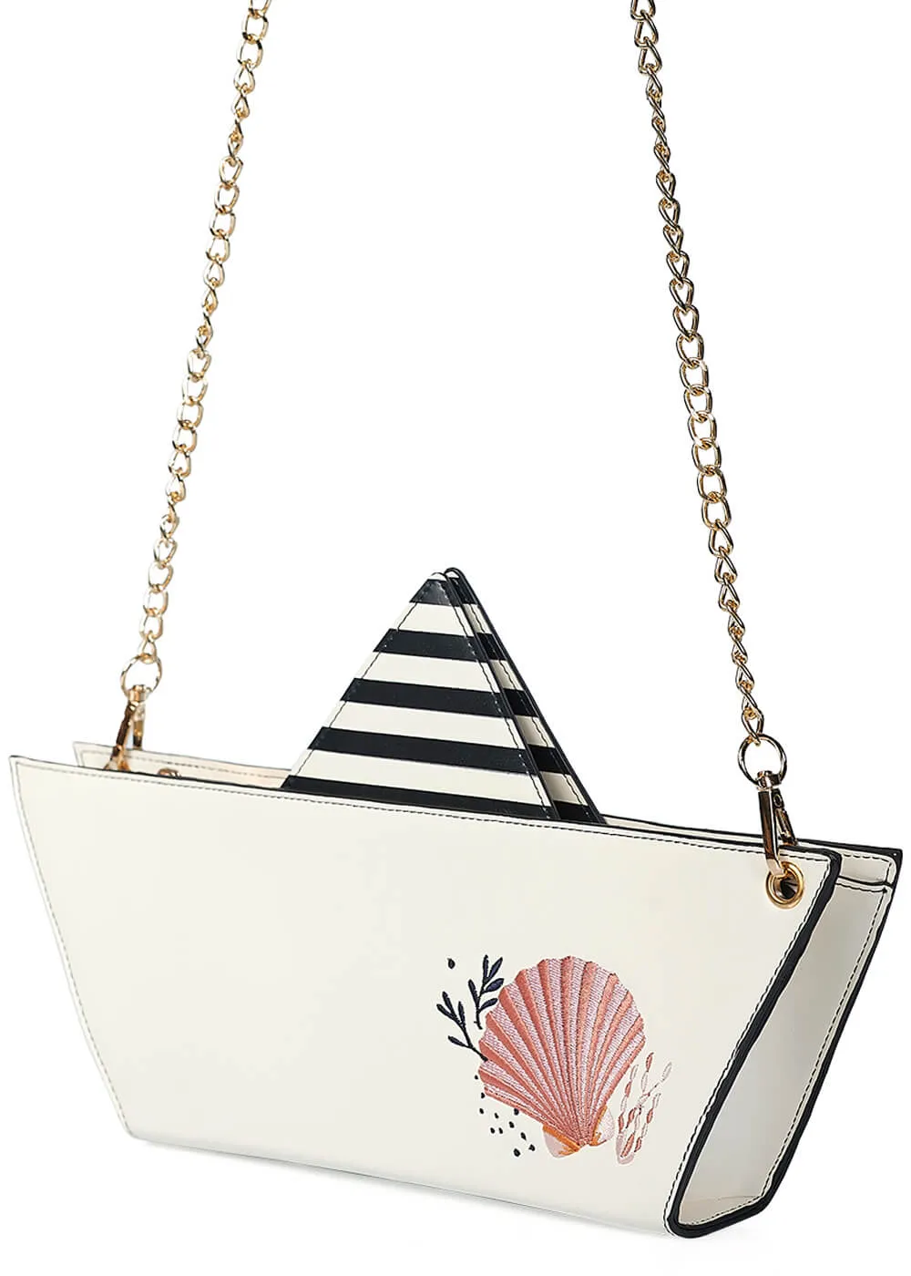 Banned Summer Shell Sailor Boat Bag White