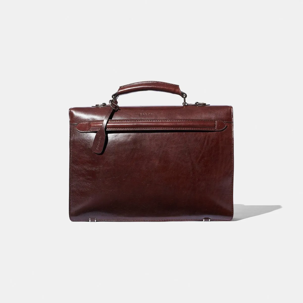 Baron - Small Briefcase BLACK LEATHER