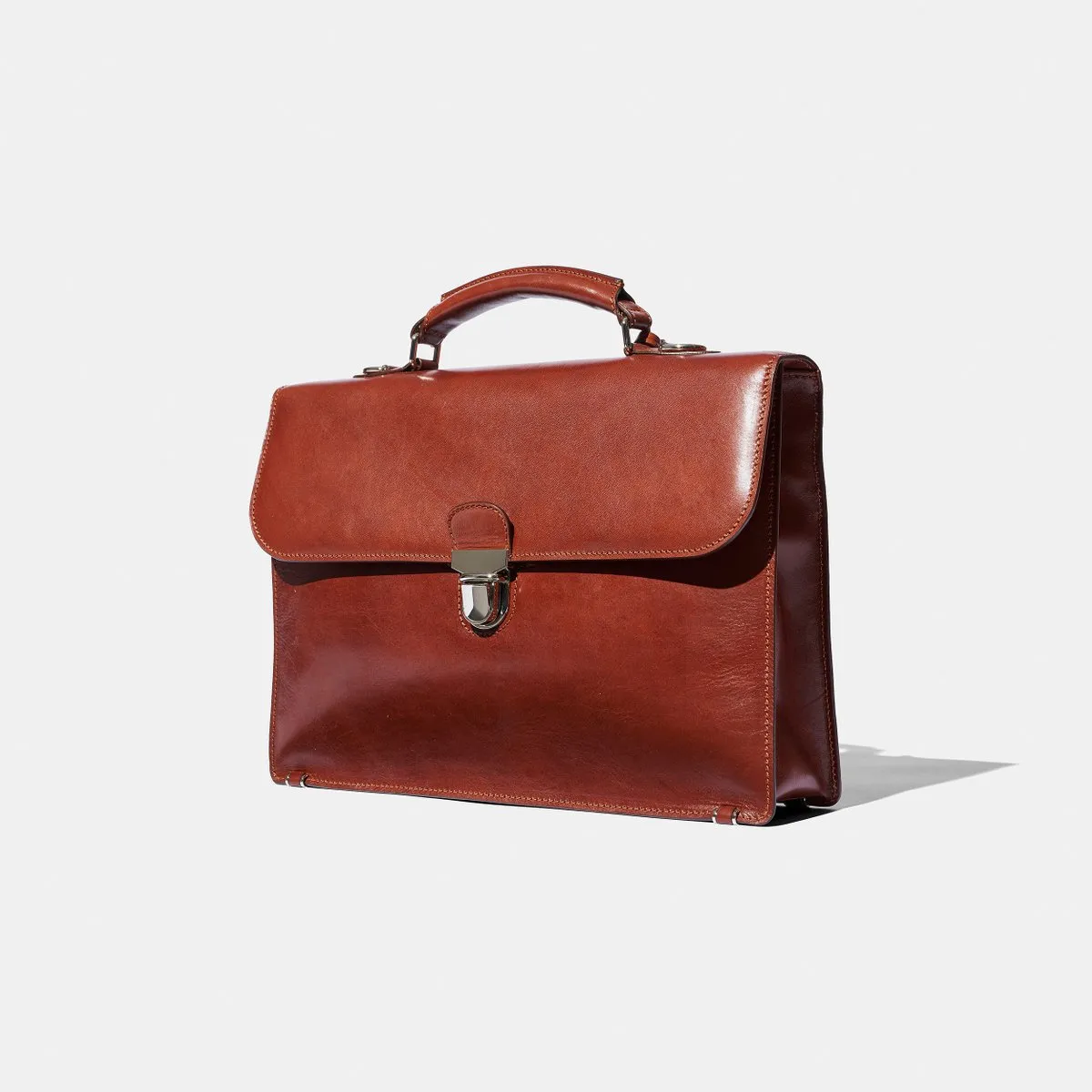 Baron - Small Briefcase BROWN LEATHER