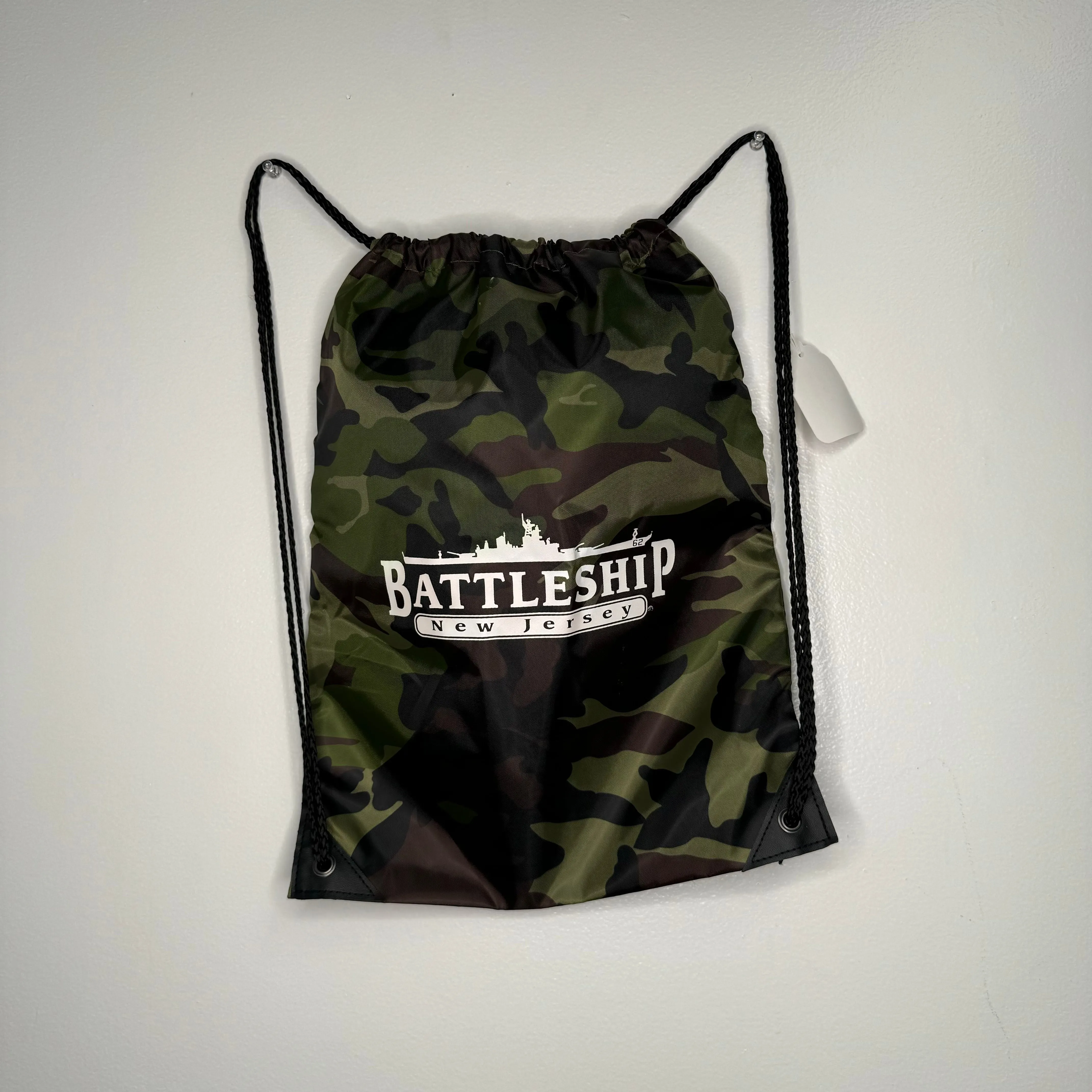 Battleship NJ Logo Drawstring Backpack