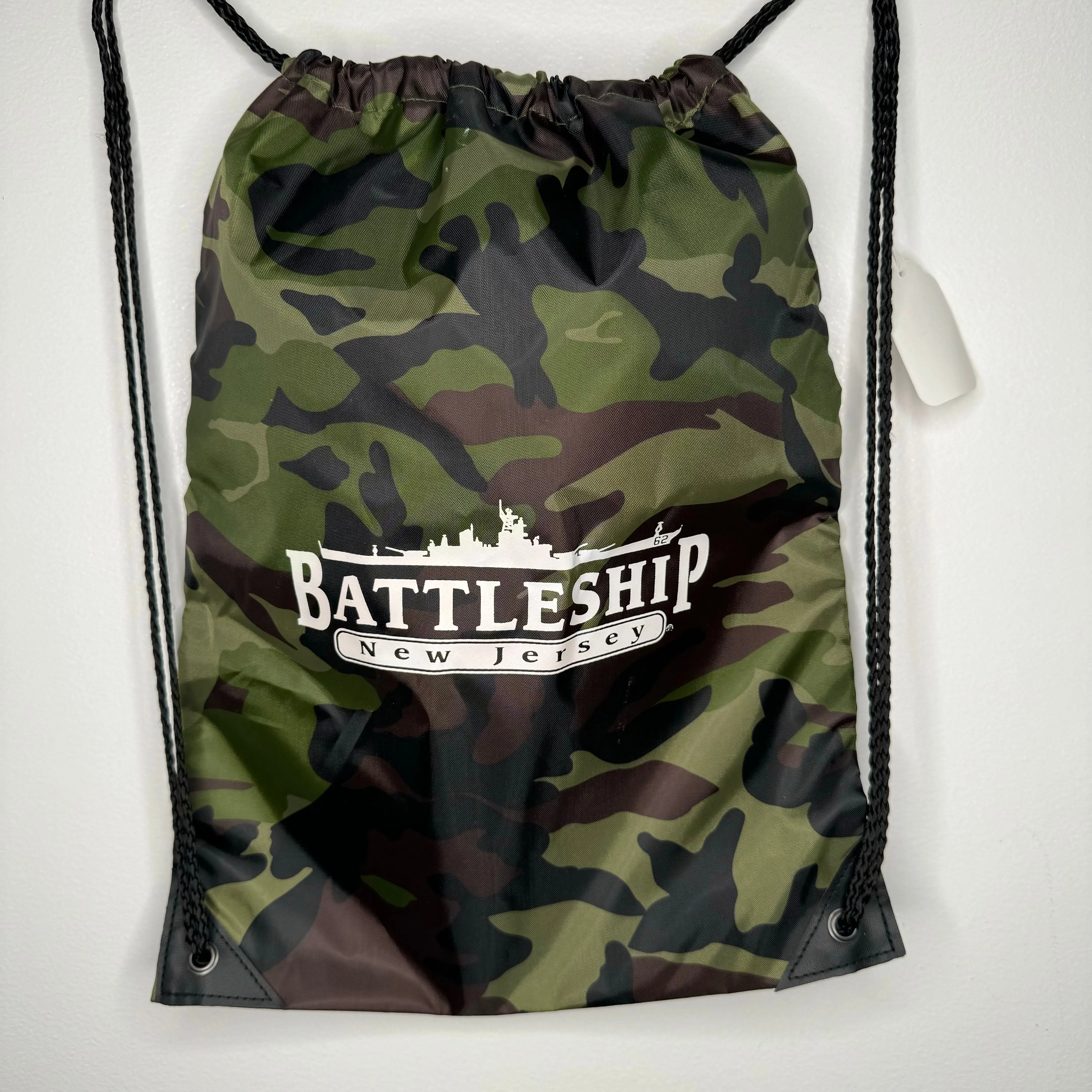 Battleship NJ Logo Drawstring Backpack