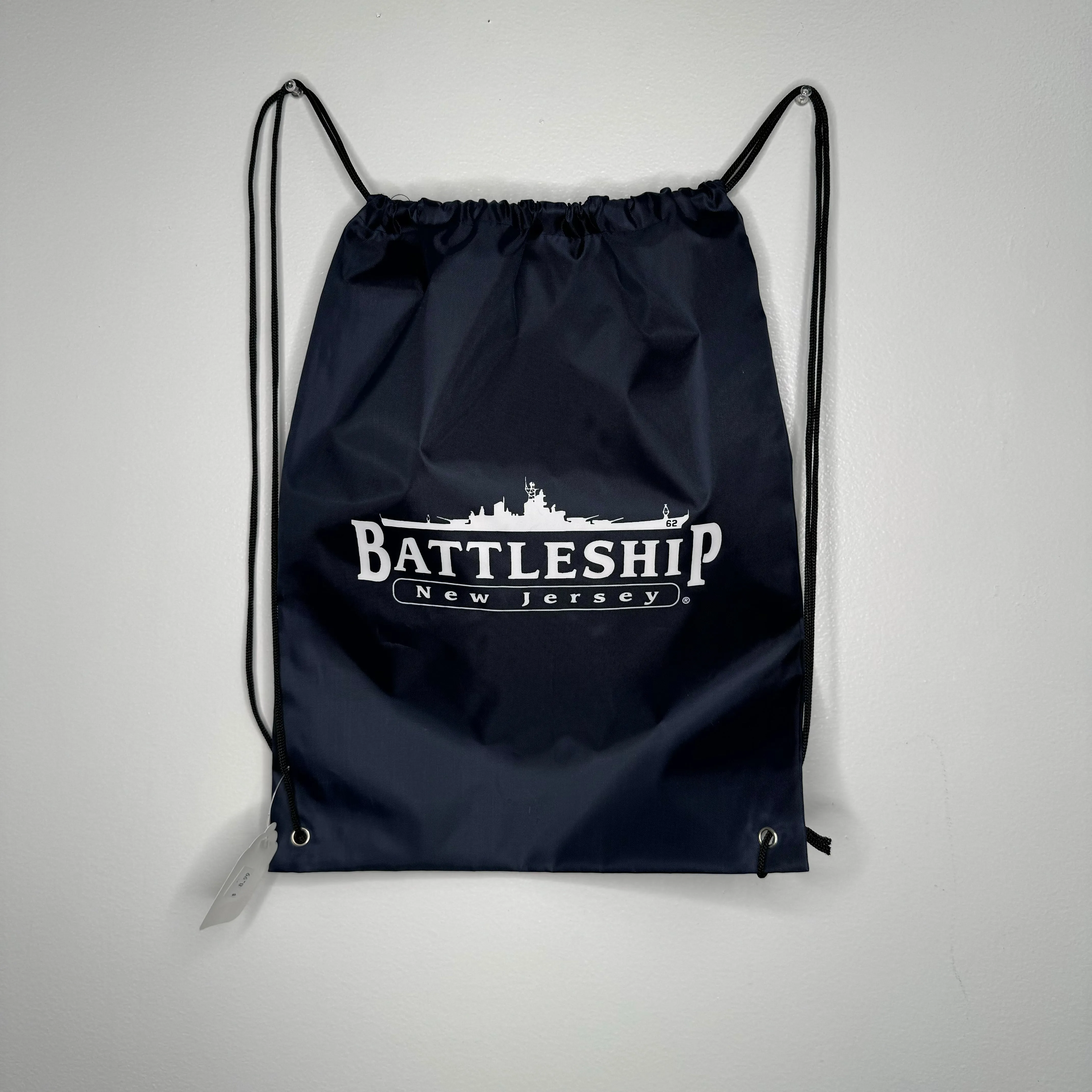 Battleship NJ Logo Drawstring Backpack