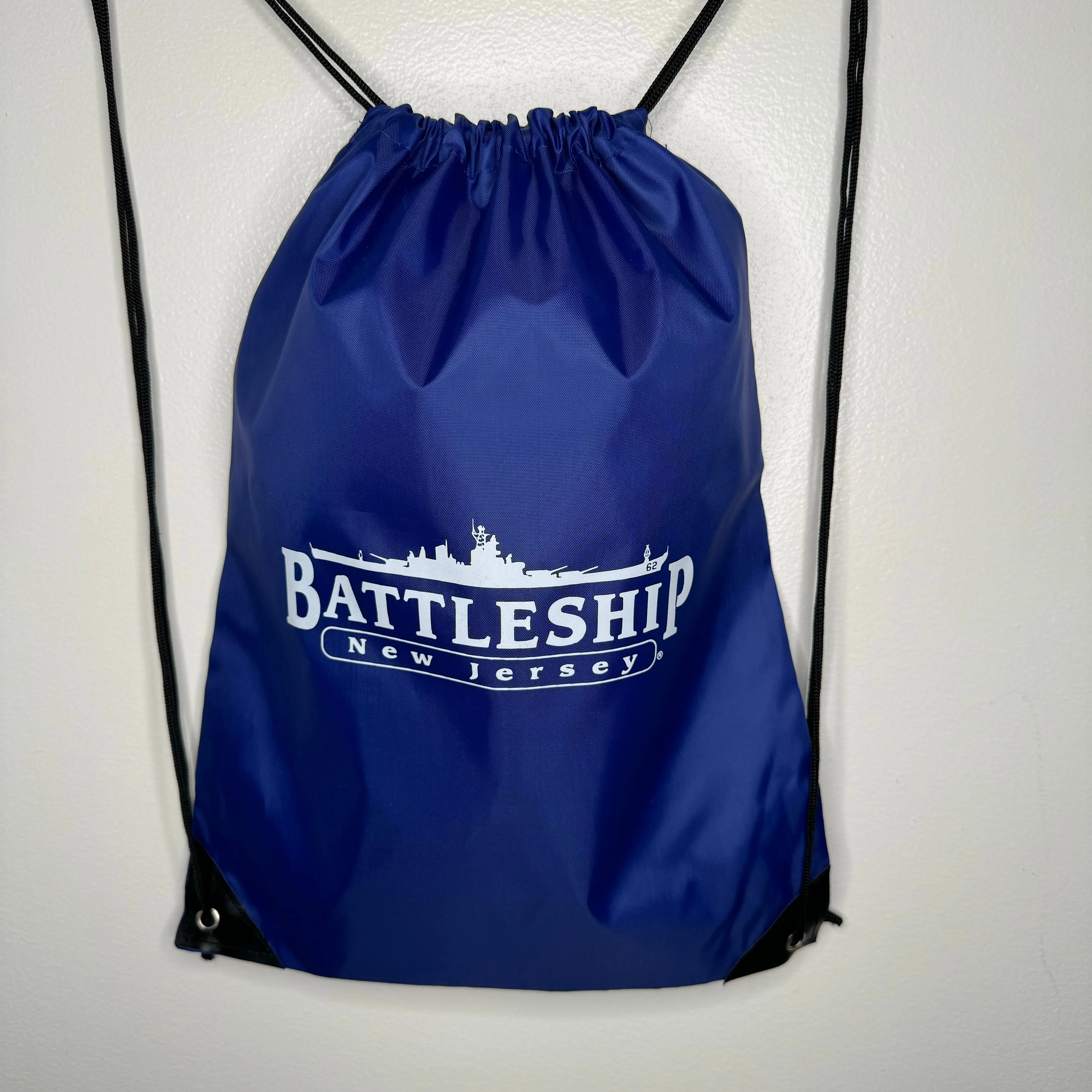 Battleship NJ Logo Drawstring Backpack