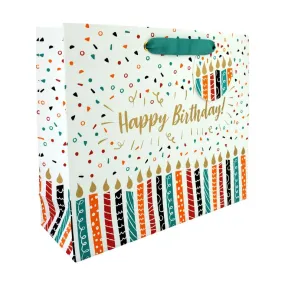 Bday Candles Large Birthday Gift Bag