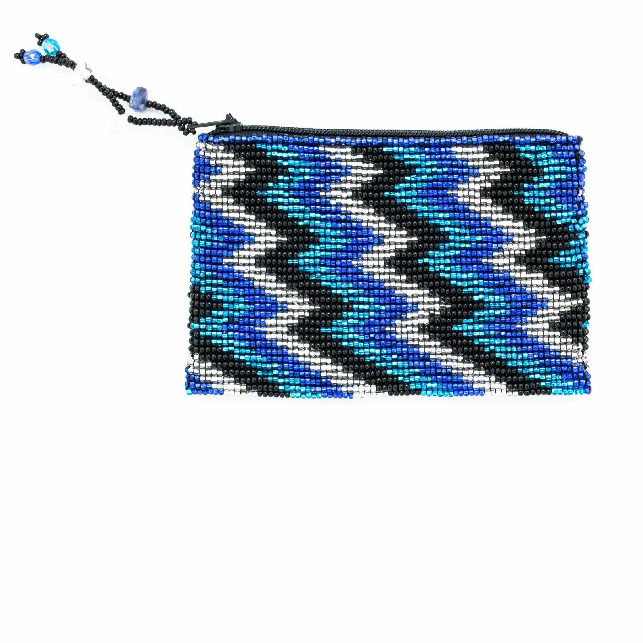 Beaded Seed Bead Geometric Coin Purse  - Guatemala