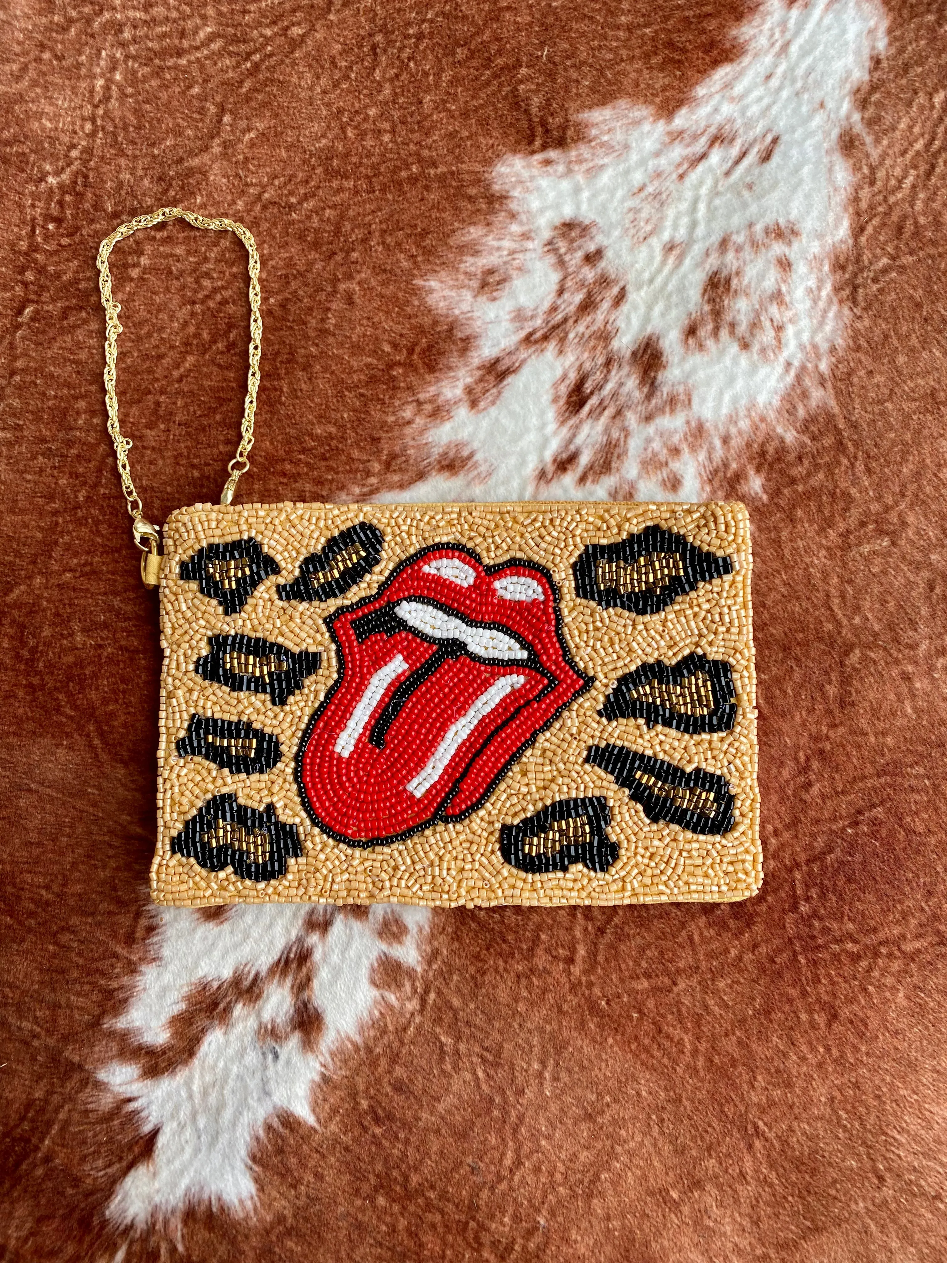 Beaded Tongue Coin Bag