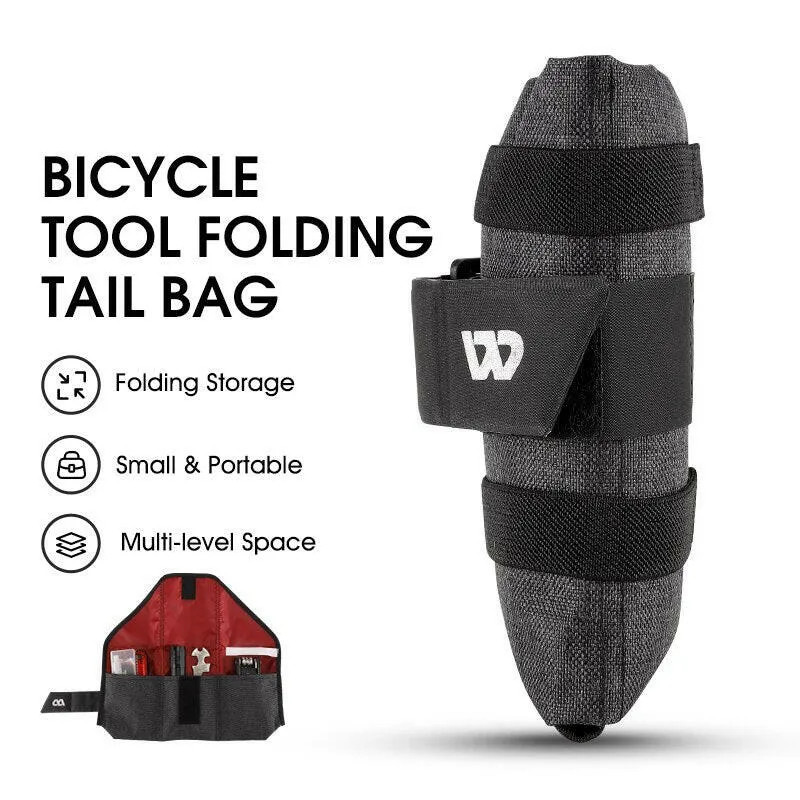 Bicycle Bag Foldable Tool Bag Front Frame Bag Bike Saddle Pouch Burrito Pack Bike Rear Tool Kits Cycling Accessories