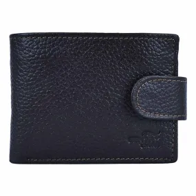 Bifold Classic Leather Wallet Spiral Coffee Brown