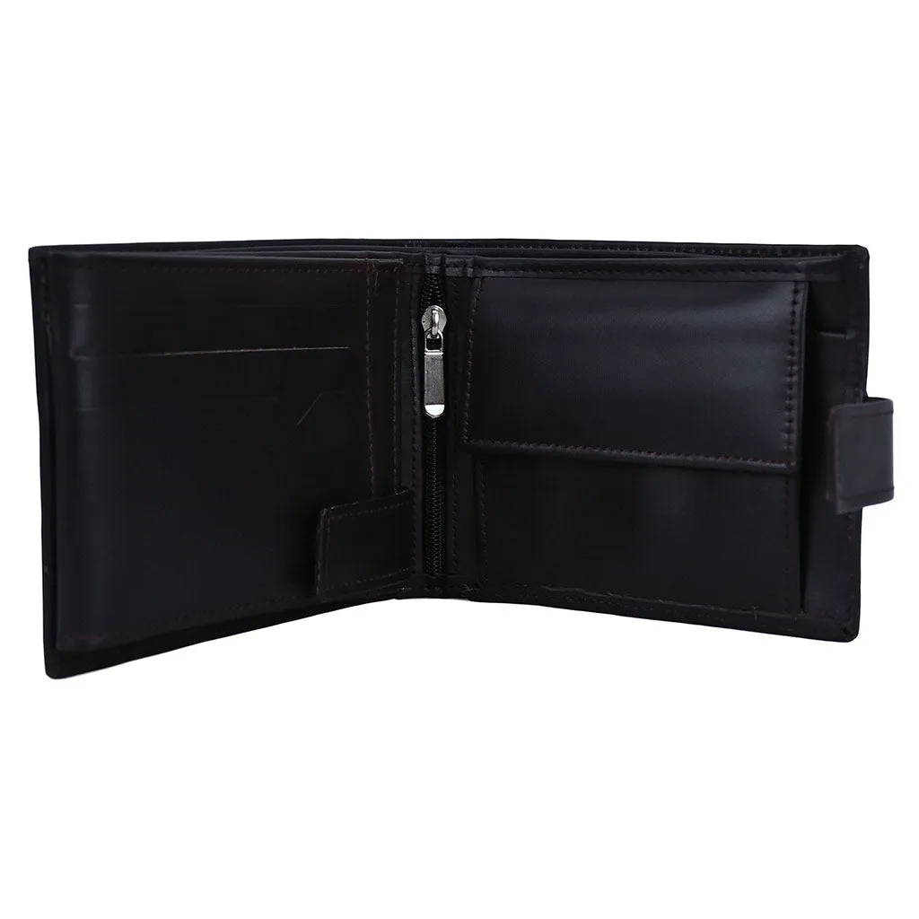 Bifold Leather Wallet Grace Dark Brown